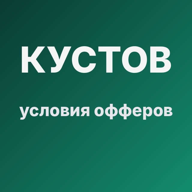 Кустов: условия офферов